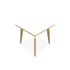 TABLE EVASION L80XP80XH73,5 CM - STRATIFIE HZ EP25 MM - PIETEMENT HETRE/METAL ZO