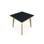 TABLE EVASION L80XP80XH73,5 CM - STRATIFIE VW EP25 MM - PIETEMENT HETRE/METAL ZO
