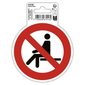 Pann. adhésif interdit de s'assoir 10cm