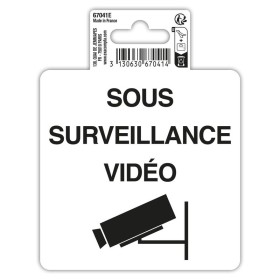 Panneau Surveillance video PVC 10x10cmFR