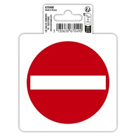 Panneau Sens interdit PVC 10x10cm