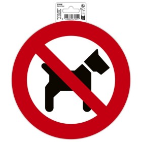 Panneau Interdit aux chiens PVC 20 cm