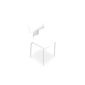 TARA LOT 4 CHAISES POLYPRO 4 PIEDS METAL PT SO