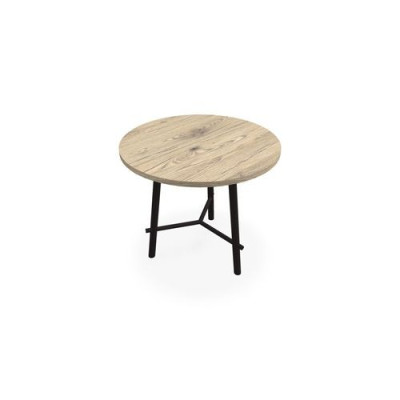 CLARA TABLE D80CM H73,5CM PLTMELAMINE PIED DESIGN R3 ZP