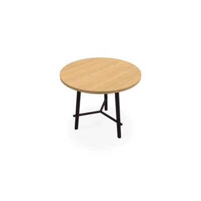 CLARA TABLE D80CM H73,5CM PLTMELAMINE PIED DESIGN RI ZP
