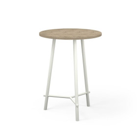 CLARA TABLE D80CM H109,5CM PLT MELAMINE PIED DESIGN R3 ZO