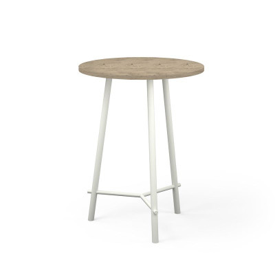 CLARA TABLE D80CM H109,5CM PLT MELAMINE PIED DESIGN R3 ZO