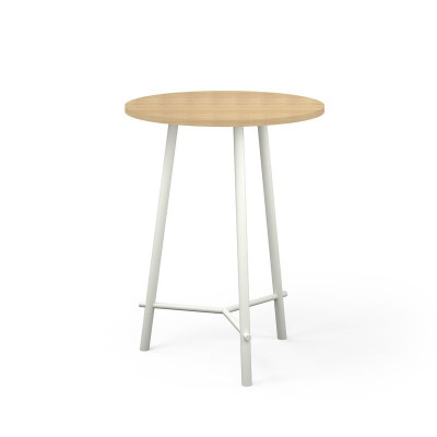 CLARA TABLE D80CM H109,5CM PLT MELAMINE PIED DESIGN RI ZO