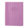 Protège-cahier+Marque-page Grain Madras 22/100ème 17x22 violet + porte étiquette