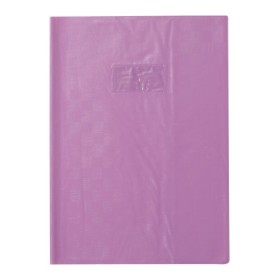 Protège-cahier+Marque-page Grain Madras 22/100ème 21x29,7 violet + porte étiquet