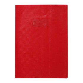 Protège-cahier+Marque-page Grain Madras 22/100ème 21x29,7 rouge + porte étiquett