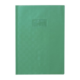 Protège-cahier+Marque-page Grain Madras 22/100ème 21x29,7 vert + porte étiquette