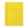 Protège-cahier+Marque-page Grain Madras 22/100ème 17x22 jaune + porte étiquette
