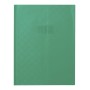 Protège-cahier+Marque-page Grain Madras 22/100ème 24x32 vert + porte étiquette