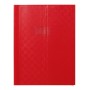 Protège-cahier+Marque-page Grain Madras 22/100ème 24x32 rouge + porte étiquette