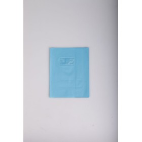Protège-cahier Grain Cuir 20/100ème 17x22 bleu clair + porte étiquette
