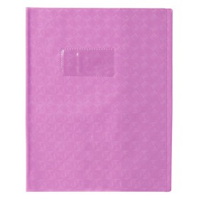 Protège-cahier Grain Losange 18/100ème 17x22 violet + porte étiquette