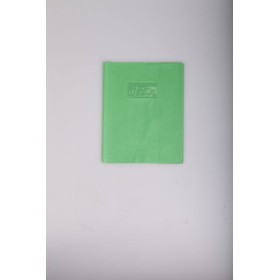 Protège-cahier Grain Cuir 20/100ème 17x22 vert clair + porte étiquette