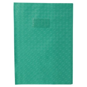 Protège-cahier Grain Losange 18/100ème 21x29,7 vert + porte étiquette
