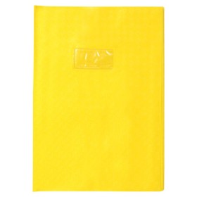 Protège-cahier Grain Losange 18/100ème 21x29,7 jaune + porte étiquette