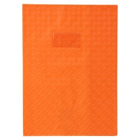 Protège-cahier Grain Losange 18/100ème 21x29,7 orange + porte étiquette
