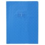 Protège-cahier Grain Losange 18/100ème 24x32 bleu + porte étiquette