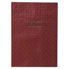 Protège-cahier Grain Losange 18/100ème 21x29,7 brun + porte étiquette