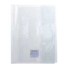 Protège-cahier Cristal Luxe 22/100ème 17x22 transparent incolore + porte étiquet