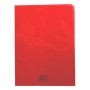 Protège-cahier Cristal Luxe 22/100ème 21x29,7 transparent rouge + porte étiquett