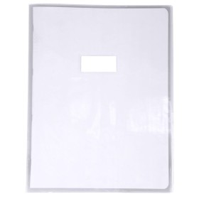 Protège-cahier Cristal Luxe 22/100ème 24x32 transparent incolore + porte étiquet