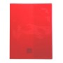 Protège-cahier Cristal Luxe 22/100ème 24x32 transparent rouge + porte étiquette