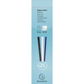 Bte 25 peignes plastique 16mm A4 blanc