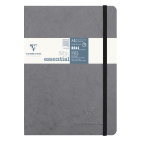 Age Bag My.Essential carnet cousu dos carré 14,8x21cm 192p 5x5 Gris papier ivoir