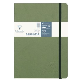 Age Bag My.Essential carnet cousu dos carré 14,8x21cm 192p 5x5 Vert papier ivoir