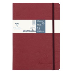 Age Bag My.Essential carnet cousu dos carré 14,8x21cm 192p 5x5 Rouge papier ivoi