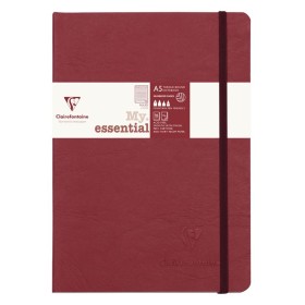 Age Bag My.Essential carnet cousu dos carré 14,8x21cm 192p ligné Rouge papier iv