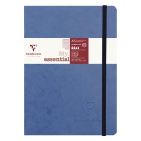 Age Bag My.Essential carnet cousu dos carré 14,8x21cm 192p ligné Bleu papier ivo