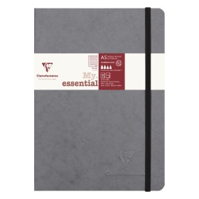 Age Bag My.Essential carnet cousu dos carré 14,8x21cm 192p ligné Gris papier ivo