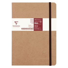 Age Bag My.Essential carnet cousu dos carré 14,8x21cm 192p ligné Tabac papier iv