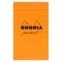 Blocs Pocket Rhodia O&B 7,5x12cm 40f Q.5x5 80g en présentoir de 20 pcs