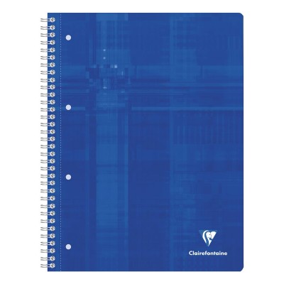 Cahier reliure intégrale 22,5x29,7cm 160p Q.5x5 Couverture Bleue perfo. 4 trous
