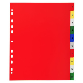 Intercalaires 1-10 A4+ PP onglets impr.