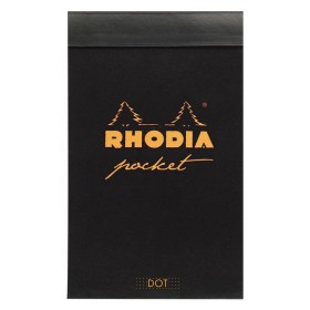 Blocs Pocket Rhodia 0&B 7,5x12cm 40f dot 80g en présentoir de 20 pcs