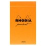 Blocs Pocket Rhodia 0&B 7,5x12cm 40f ligné 80g en présentoir de 20 pcs