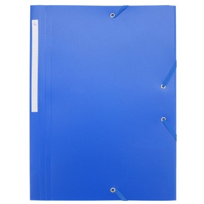 Chemise à élastiques 3 rabats A4 polypro 4,5/10e souple et opaque - Bleu