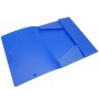 Chemise à élastiques 3 rabats A4 polypro 4,5/10e souple et opaque - Bleu