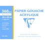 Pochette Gouache et Acrylique 24x32cm 6F 360g