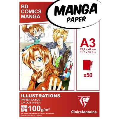 Manga bloc Illustrations A3 50F 100g