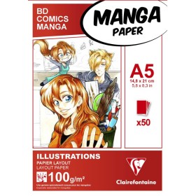 Manga bloc Illustrations A5 50F 100g