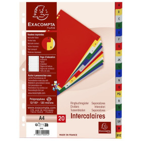 Intercal.A4 Alpha A-Z 20 PP coul.+ index